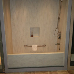 Corian Custom Tub Using the Color Clam Shell - Bathtubs