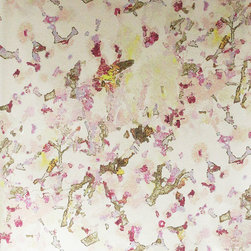 MELLOR &ndash; PURPLE, GREEN, PEACH CHERRY BLOSSOM Pattern Number: 2016-106-03 - Wallpaper