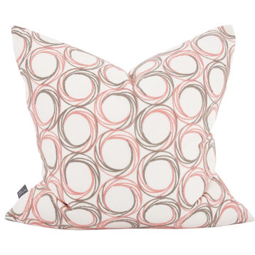 HOWARD ELLIOTT DEMO Throw Pillow 24x24 Coral Pink Acrylic Viscose