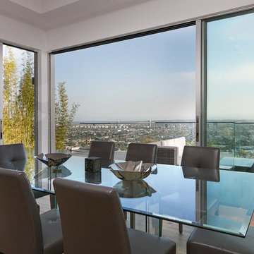 dining room overlooking city