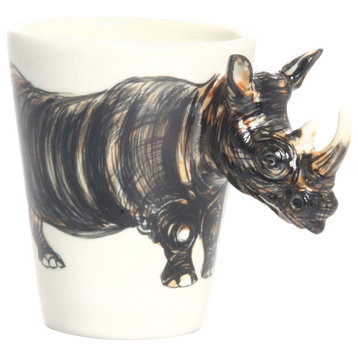 Rhinoceros 3D Ceramic Mug