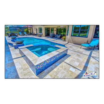 (Heller) Bonita Springs, FL Superior Pools Custom Swimming Pool/Spa/Raised Area