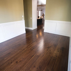8" Site Finished Character Grade Black Walnut Plank Flooring - Hardwood Flooring