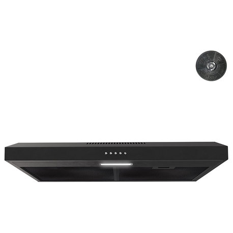 Streamline 30" Castellaro Ductless Undermount Range Hood, Grit Black