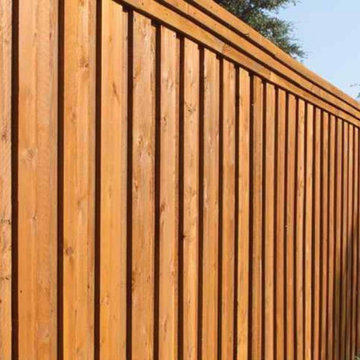 Stained Wood Privacy Fence