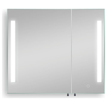 Aurora Double Door LED Medicine Cabinet with Lights on Both Sides ,30×26Inch