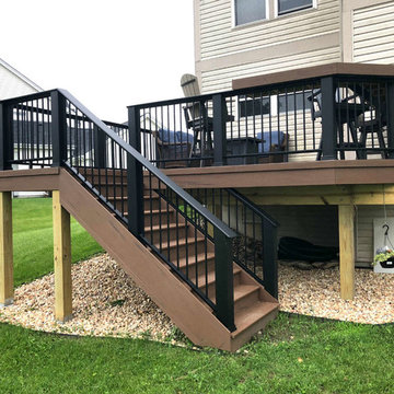 TimberTech Deck with Drink Rail by Port Barrington, IL Deck Designer.