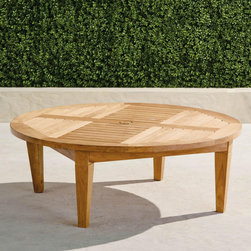 Teak Chat Table in Natural Finish - Patio Furniture And Outdoor Furniture