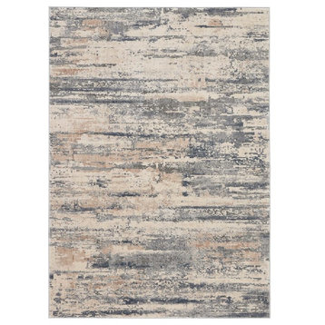 Nourison Rustic Textures 5'3" x 7'3" Beige/Grey Modern Indoor Area Rug