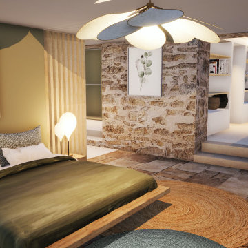 Rénovation maison en pierre dorée - Mont d'or (69) - 300m2