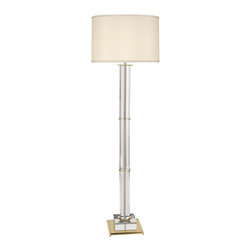 Williamsburg - Finnie Modern Brass and Clear Crystal Floor Lamp - Floor Lamps