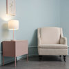 Lila 19" Blush Pink Table Lamp with White Linen Shade