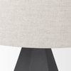 Piven Black With Gray Wash Textured Ceramic Table Lamp