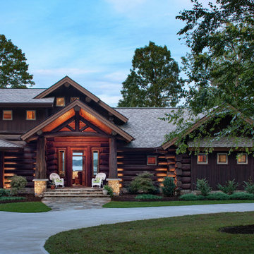 North Carolina Handcrafted Log Home - Lake Gaston Residence