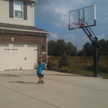 Meribeth Y's Pro Dunk Platinum Basketball System on a 35x25 in Avon, IN