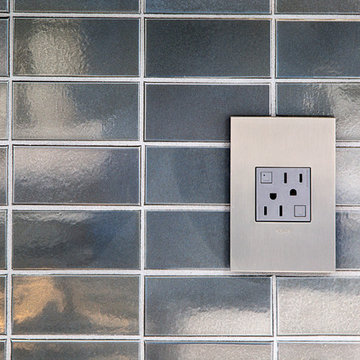 Silver subway tiles