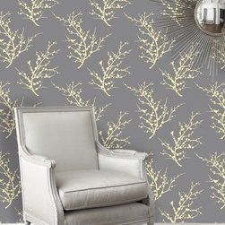 Lemon Ash Edie Self-Adhesive Wallpaper - Wallpaper