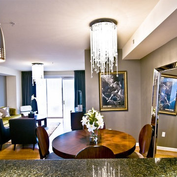 Modern Downtown Loft Living & Dining Room
