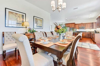 Dining room - coastal dining room idea in Orlando