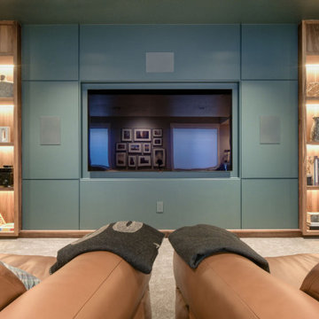 Luxury Basement Remodel | Custom Media Lounge, Wet Bar & Spa Bathroom