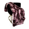 Plutus Rose Fureal Faux Fur Luxury Throw Blanket, Throw 48"W x 60"L