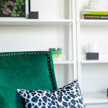 Transitional Glam Home Office