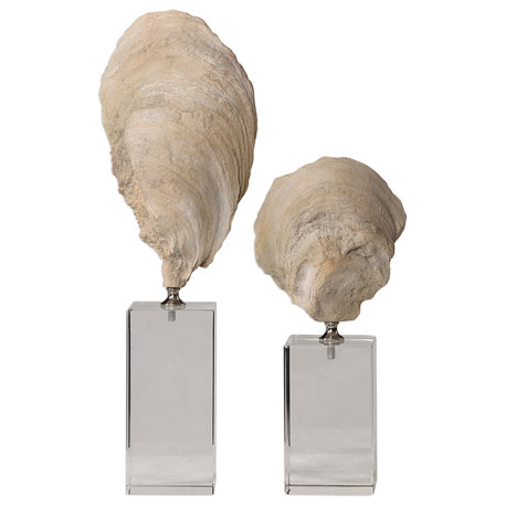 Uttermost Oyster Shell Sculptures, Set Of 2