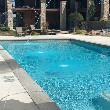 Cedar Rapids, IA - Contemporary - New Concrete Swimming Pool Construction