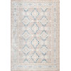 Vintage Ornamental Diamond Area Rug, Taupe, 7'10"x10'10"