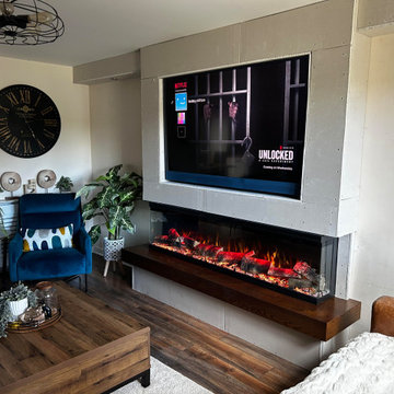 New Customer Build - Media wall and Electric Fireplace