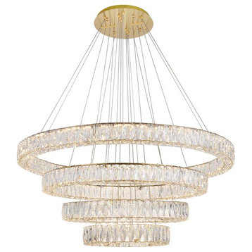 Madeleine Integrated LED Chip Light Gold Chandelier Clear Royal Cut Crystal