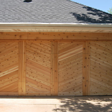 Tongue and Groove Cedar Garage Doors
