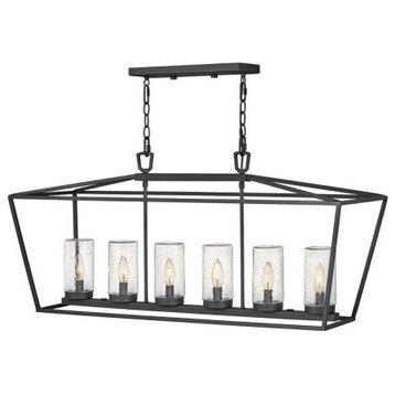 Hinkley 2569MB-LV Alfd Place, 6 Light Outdoor Linear Hanging Lantern in Tradi