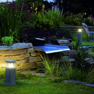 Arrock Granite 40 Outdoor Bollard, Salt and Pepper Finish