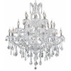 Maria Theresa 28 Light Large Chandelier In Polished Chrome With Clear Crystal