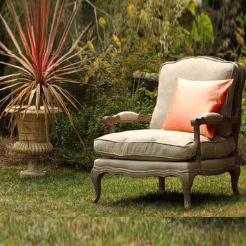 Urban France Collection | Upholstery Bergere Accent Chair