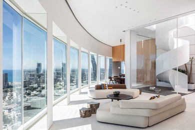 Inspiration for a contemporary living room remodel in Tel Aviv