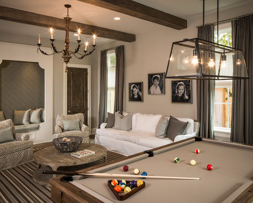living room with pool table ideas