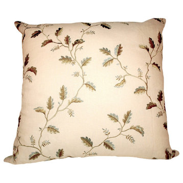 Oak Vine 90/10 Duck Insert Pillow With Cover, 22x22