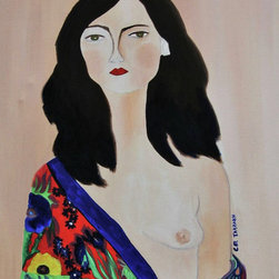 Wall Art  - woman in kimono $105USD - Artwork