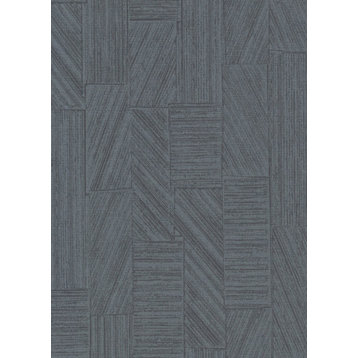Kensho Charcoal Parquet Wood Wallpaper Bolt