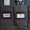 5-Pocket Sofa Armrest Organizer with Labels, Gray
