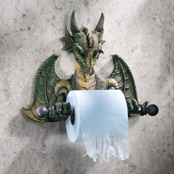 Design Toscano Commode Dragon Toilet Tissue Holder