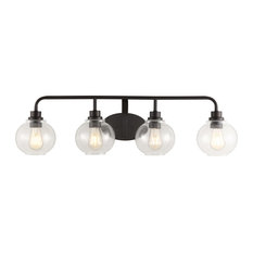Sandrine Iron LED Vanity Light , Oil Rubbed Bronze, 4 Bulb