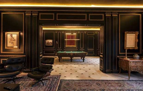 living room take over BLACK & GOLD, OR WHITE AND GOLD