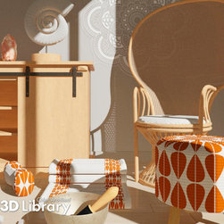 3D Models for Virtual Designs - Boho Accessories - Seat Cushions