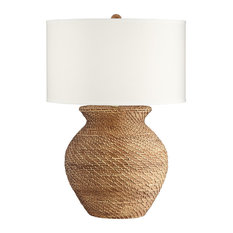 Tinley 1-Light Table Lamp Brown-Weave