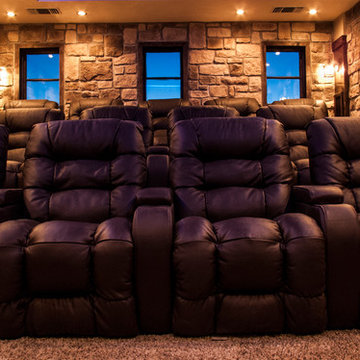 Rustic Home Movie Theater