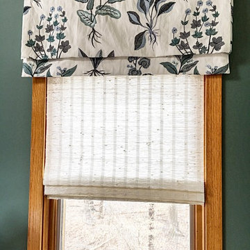 Smith & Noble window treatment installations designed by Kristen Wall