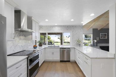 Photo of a transitional home design in San Francisco.